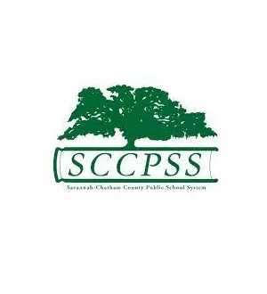 Logo of savannah-chatham county public school system featuring a green oak tree above the acronym "sccpss" and the full name underneath.